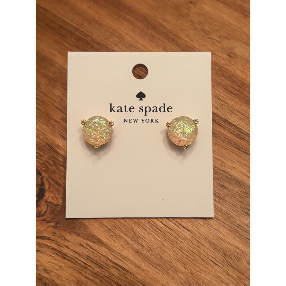 Kate Spade | Rise And Shine Glitter Studs | Opal Glitter.